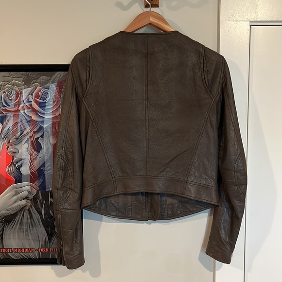 Theory Lamb leather moto jacket M - Picture 2 of 4